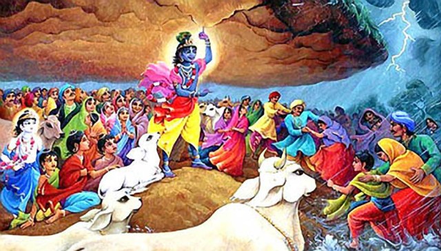 Krishna-Lifts-Govardhan-Hill
